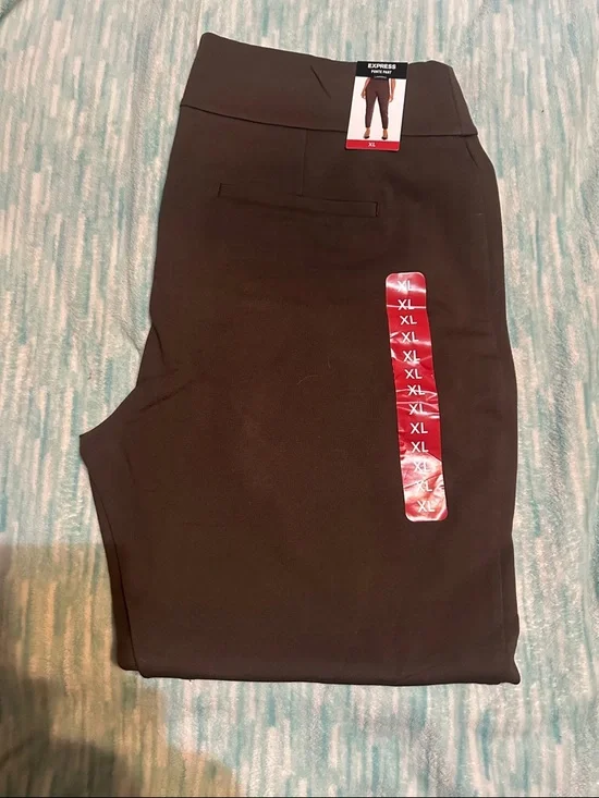 Express Brown Ponte Pull-On Pants - Picture 1 of 2